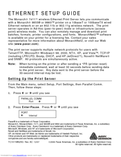 Avery Dennison Wireless Ethernet Print Server Monarch 7411 Setup Manual