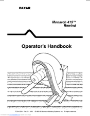 Paxar Rewind Monarch 415 Operator's Handbook Manual