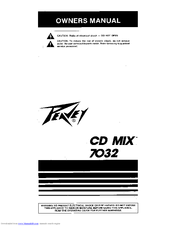 Peavey CD MIX 7032 Owner's Manual