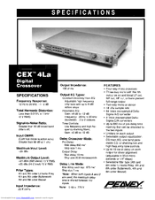 Peavey CEX 4La User Manual