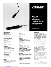 Peavey ACM-1 Specification