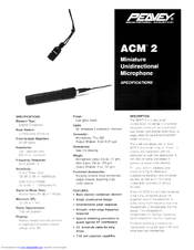 Peavey ACM-2 Specifications