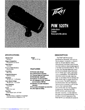 Peavey PVM 520TN Specification Sheet