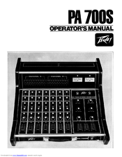 Peavey PA 700S Operator's Manual