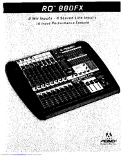 Peavey RQ 880FX Owner's Manual