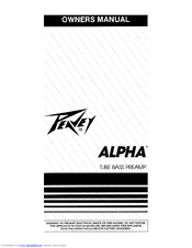 Peavey Alpha Owner's Manual