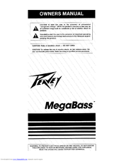 Peavey MegaBass Owner's Manual