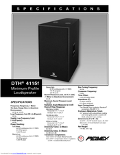 Peavey DTH 4115f Specifications