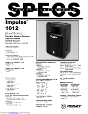 Peavey Impulse 1012 Manuals | ManualsLib