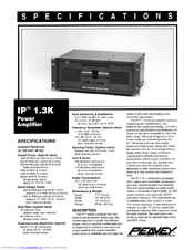 Peavey IP 1.3K Specification Sheet