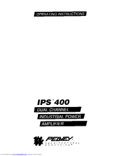 Peavey IPS 400 Operating Instructions Manual