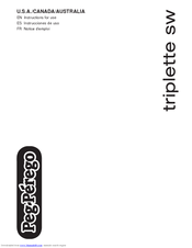 Peg-Perego TRIPLETTE SW SPST5981GR Instructions For Use Manual