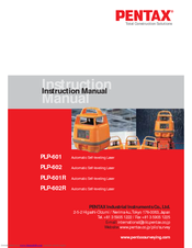 Pentax PLP-601R Instruction Manual