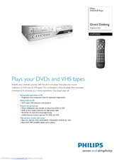 Philips DVP3350V Specification Sheet