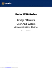 Perle 1700 User And System Administration Manual