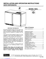 Perlick H Series Installation And Operation Instructions Manual