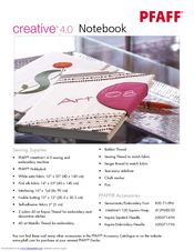 Pfaff CREATIVE 4.0 - Notes