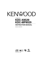 Kenwood KDC-X8529 Instruction Manual