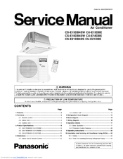 Panasonic CU-E15DBE Service Manual