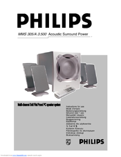 Philips MMS 305/A 3.500 Instructions For Use Manual