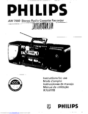 Philips AW 7550 Instructions For Use Manual