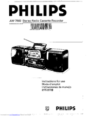Philips AW 7960 Instructions For Use Manual