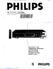 Philips CD721/00 Instructions For Use Manual