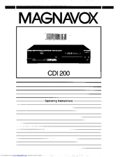 Magnavox CDI200/37 Operating Instructions Manual