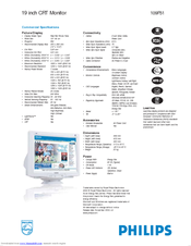 Philips 109F51 Specification Sheet