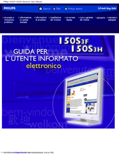 Philips 150S3S Guida Per L'utente Informato Elettronico
