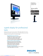 Philips Brilliance 170P6EB/93 Specification Sheet