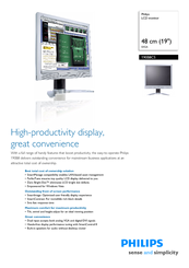Philips 190B8CS Specifications
