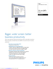 Philips 200WB7ES Specification Sheet