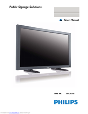 Philips BDL4635E/00 User Manual