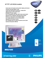 Philips 180P2M74 Specification Sheet