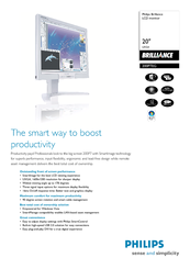 Philips Brilliance 200P7EG Specification Sheet