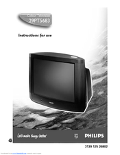 Philips 29PT5683/69R Instructions For Use Manual