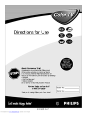 Philips 32RF52S Directions For Use Manual