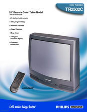 Philips/Magnavox Magnavox TR2502C Specifications