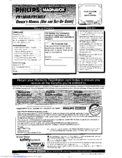 Philips/Magnavox PR1905X Owner's Manual