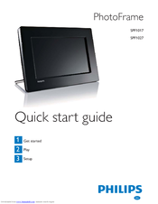 Philips PhotoFrame SPF1017/10 Quick Start Manual