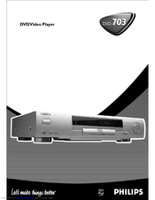 Philips DVD VIDEO PLAYER W-MP3 PLAYBACK DVD703AT98 User Manual