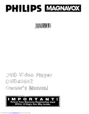 Philips/Magnavox DVD420AT99 Owner's Manual