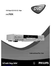 Philips DVD762K/691 Instructions For Use Manual