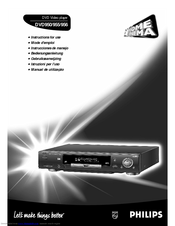 Philips MATCHLINE DVD 955 Instructions For Use Manual