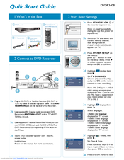 Philips DVDR3408/93 Quick Start Manual