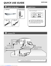 Philips DVP3500/37B Quick Use Manual