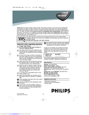 Philips VR140/58 Instruction Manual