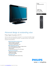 Philips 19HFL3330D Specifications
