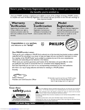 Philips Matchline 34PW9847 Owner's Manual